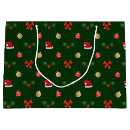 Gingham Navidad Ornaments Große Geschenktüte