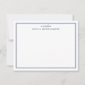 Gingham Navy Blue und White Personal Mitteilungskarte (Vorderseite)