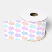 Gingham Oaster Bunny Pattern Ripsband (Spule)