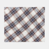 Gingham ökologische Baumwolle in Herbstfarben. Fleecedecke (Vorderseite (Horizontal))