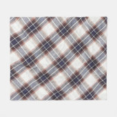 Gingham ökologische Baumwolle in Herbstfarben.  Fleecedecke (Vorderseite (Horizontal))