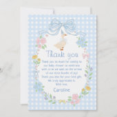 Gingham One Albern Goose Birthday Dankeschön Karte (Vorderseite)