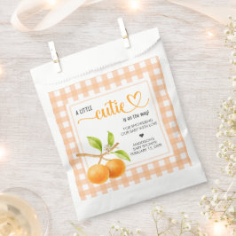Gingham Orange Baby Shower Geschenktütchen