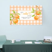 Gingham Orange Babyparty Banner (Messeveranstaltung)