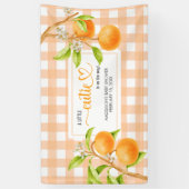 Gingham Orange Babyparty Banner (Vertikal)
