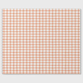 Gingham Orange Geschenkpapier (Flach)