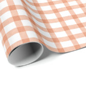Gingham Orange Geschenkpapier (Rolleneckpunkt)