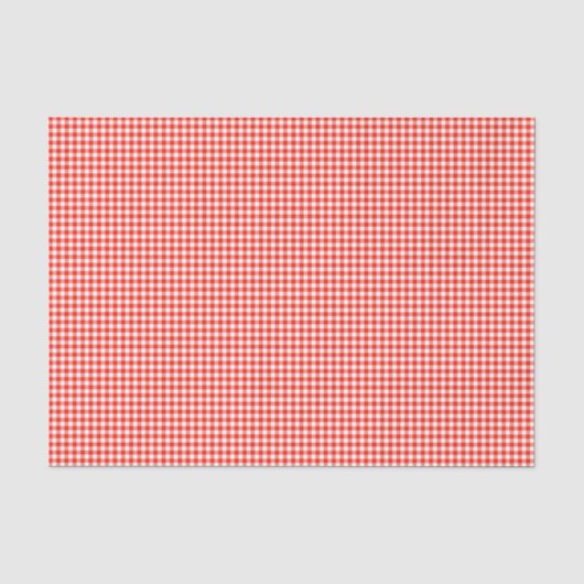Gingham-Orange-Gewebewaschpapier Seidenpapier (Vorderseite)