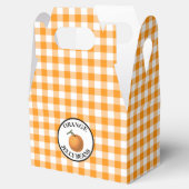 Gingham Orange Jelly Bean Geschenkschachtel (Geöffnet)