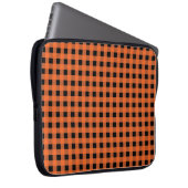 Gingham Orange und Black Laptopschutzhülle (Vorne Rechts)