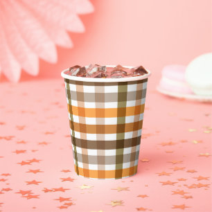 Gingham Pappbecher