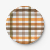 Gingham Pappteller (Vorderseite)