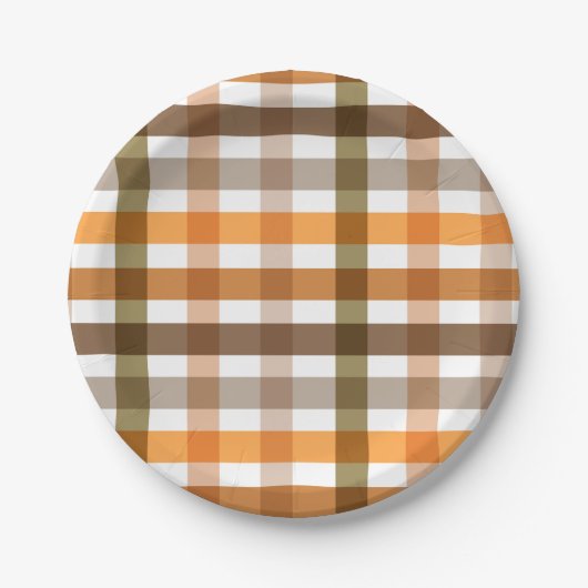 Gingham Pappteller (Vorderseite)