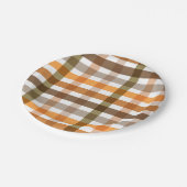 Gingham Pappteller (Schrägansicht)