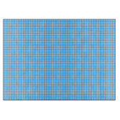 Gingham Pastel Blue-White-15x11 CUTTING BOARD Schneidebrett (Vorderseite)