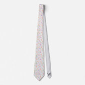 Gingham-Pastell-Nussknacker-Ballett-Monogramm Krawatte (Vorderseite)