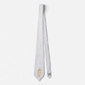 Gingham-Pastell-Nussknacker-Monogramm Krawatte (Vorderseite)