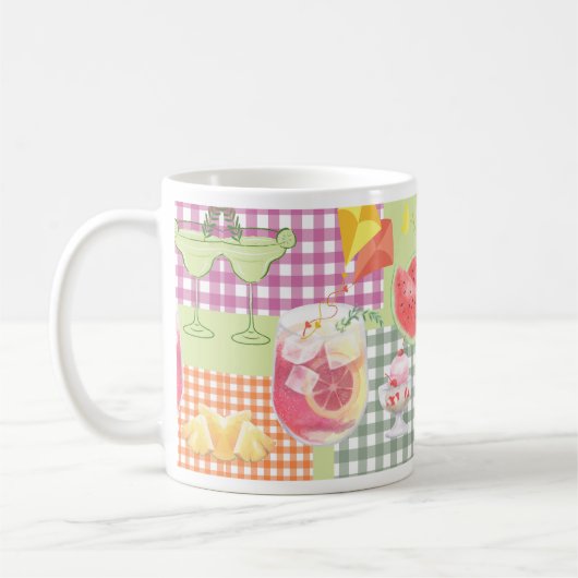 Gingham Patchwork Dreaming of Summer Kaffeetasse (Links)