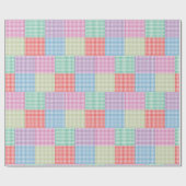 Gingham Patchwork Pattern Geschenkpapier (Flach)