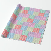 Gingham Patchwork Pattern Geschenkpapier (Ungerollt)