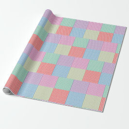 Gingham Patchwork Pattern Geschenkpapier
