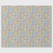 Gingham-Patchwork-Quilt-Muster Geschenkpapier (Flach)