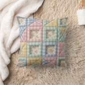 Gingham-Patchwork-Quilt-Muster Kissen (Decke)