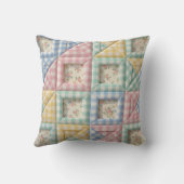 Gingham-Patchwork-Quilt-Muster Kissen (Rückseite)