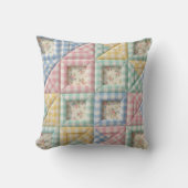 Gingham-Patchwork-Quilt-Muster Kissen (Vorderseite)