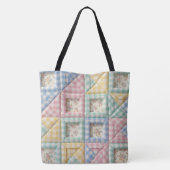 Gingham-Patchwork-Quilt-Muster Tasche (Rückseite)