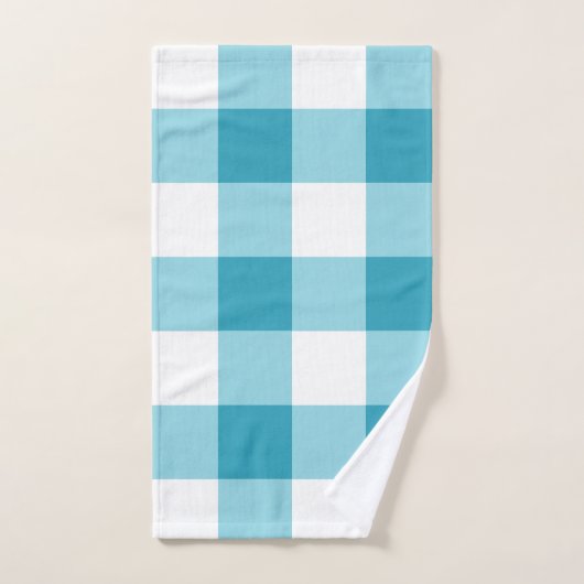 Gingham Pattern Badhandtuch Set (Handtuch)
