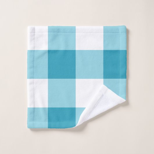 Gingham Pattern Badhandtuch Set (Waschlappen)