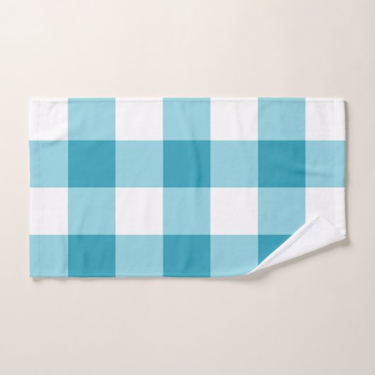 Gingham Pattern Badhandtuch Set (Handtuch)