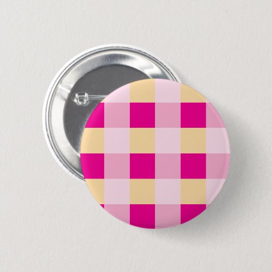 Gingham Pattern Button (Vorne & Hinten)