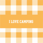 Gingham Pattern Button Aufkleber (Vorderseite)