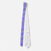 Gingham Pattern Cobalt Wedding Krawatte (Rückseite)