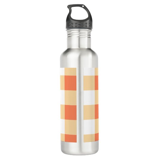 Gingham Pattern Edelstahlflasche (Rückseite)