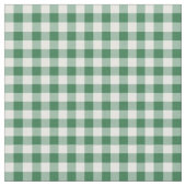 Gingham Pattern Fabric Green and White Karo Stoff (Nahaufnahme)