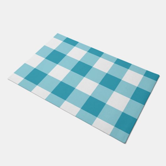 Gingham Pattern Fußmatte (Schrägansicht)