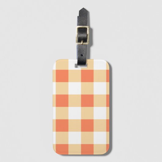 Gingham Pattern Gepäckanhänger (Vorderseite Vertikal)