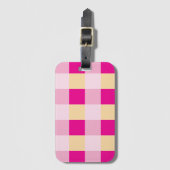 Gingham Pattern Gepäckanhänger (Vorderseite Vertikal)