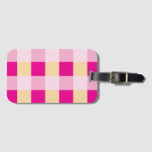 Gingham Pattern Gepäckanhänger (Vorderseite (Horizontal))