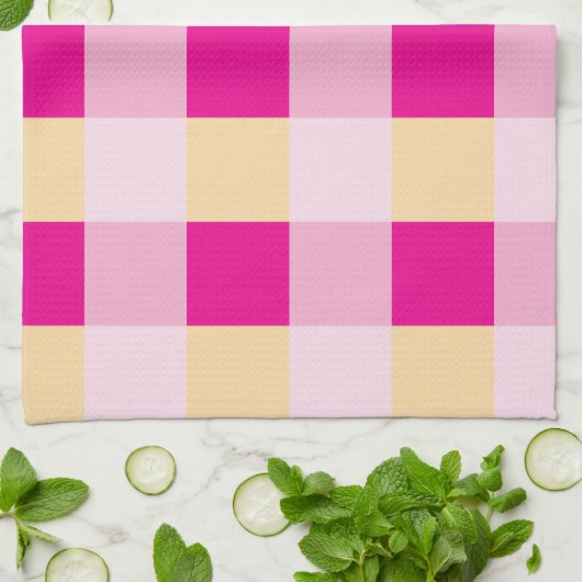 Gingham Pattern Geschirrtuch (Gefaltet)