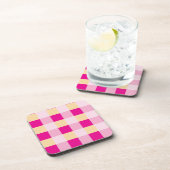 Gingham Pattern Getränkeuntersetzer (Rechte Seite)