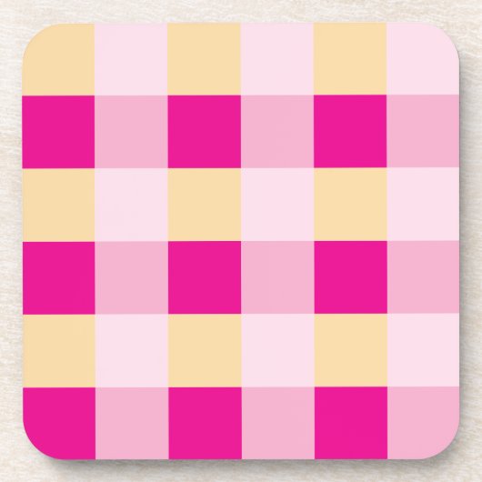 Gingham Pattern Getränkeuntersetzer (Vorderseite)