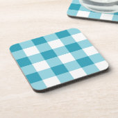 Gingham Pattern Getränkeuntersetzer (Linke Seite)