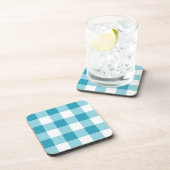 Gingham Pattern Getränkeuntersetzer (Rechte Seite)