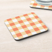 Gingham Pattern Getränkeuntersetzer (Linke Seite)