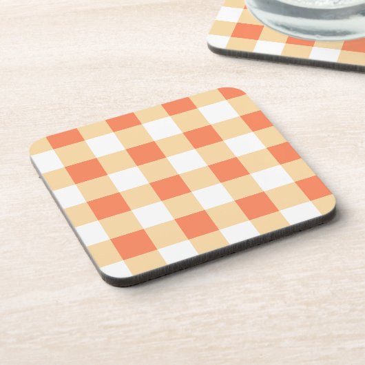 Gingham Pattern Getränkeuntersetzer (Linke Seite)