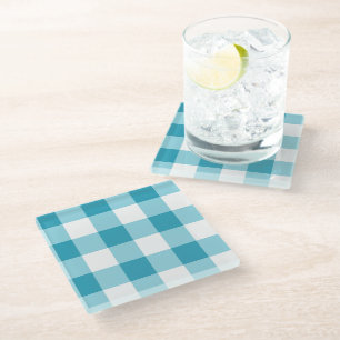 Gingham Pattern Glasuntersetzer